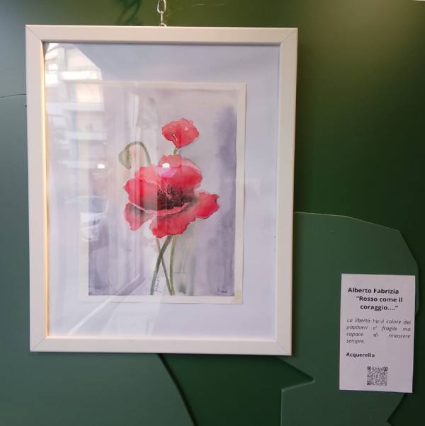 Quadro Rosso come il coraggio
